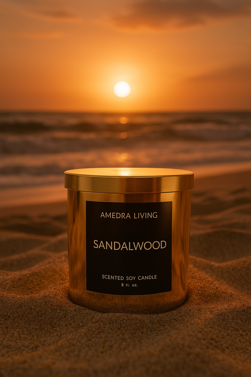 Sandalwood Vegan Candle Gold