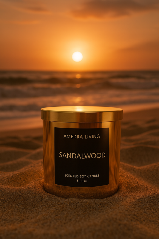 Sandalwood Vegan Candle Gold